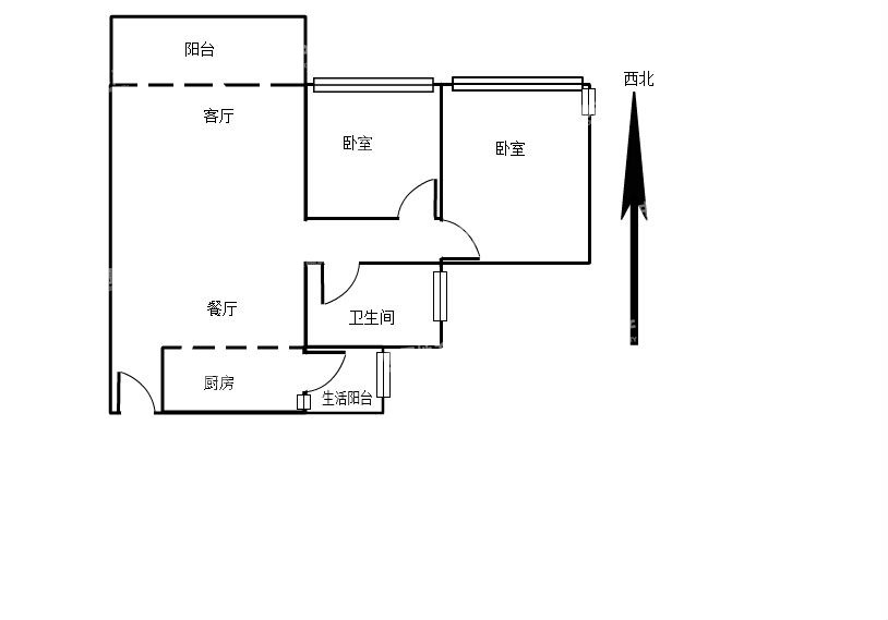 金成时代2房2厅1卫，西北向，业主诚心卖，看房约