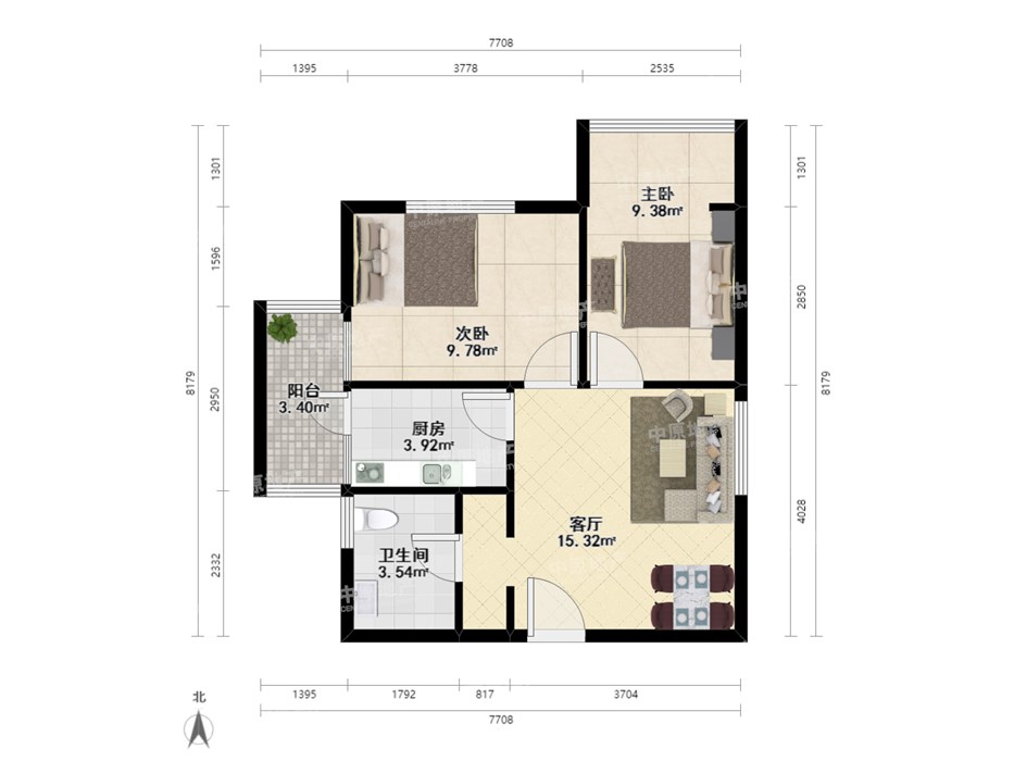 罗湖关口物业 1号线9号线地铁 户型方正 适合住家 瑞丰大厦